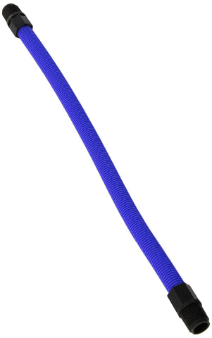 Orbit Cobra 18-inch flexible riser demonstrating bend for tight-space sprinkler head placement