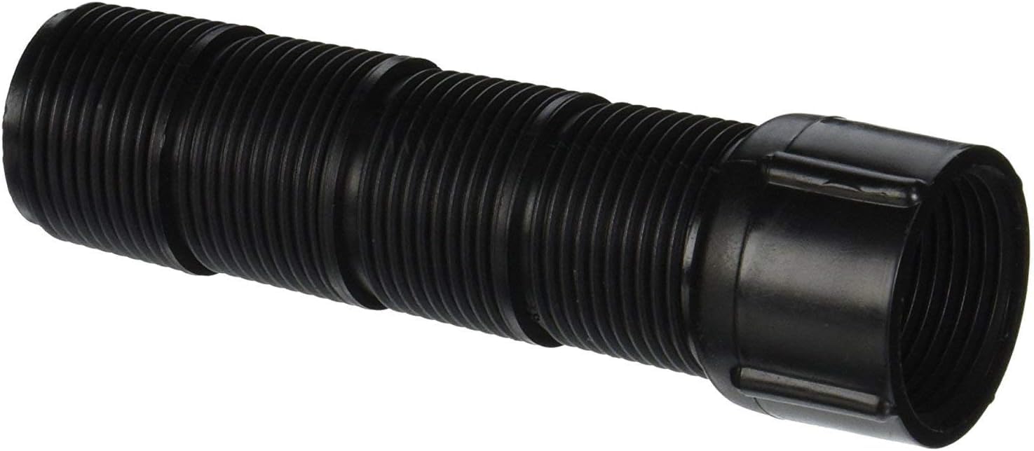 Orbit cut-off riser extension for flexible irrigation connections and adjustable sprinkler setup.