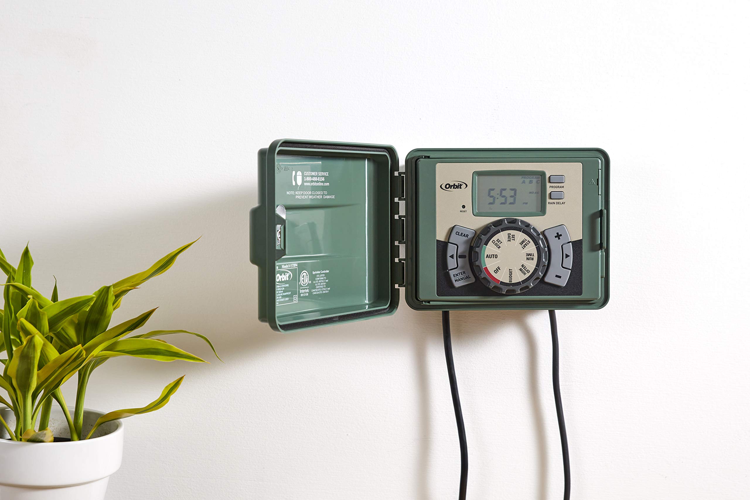 Orbit digital dial display inside illustrating a clear interface for scheduling