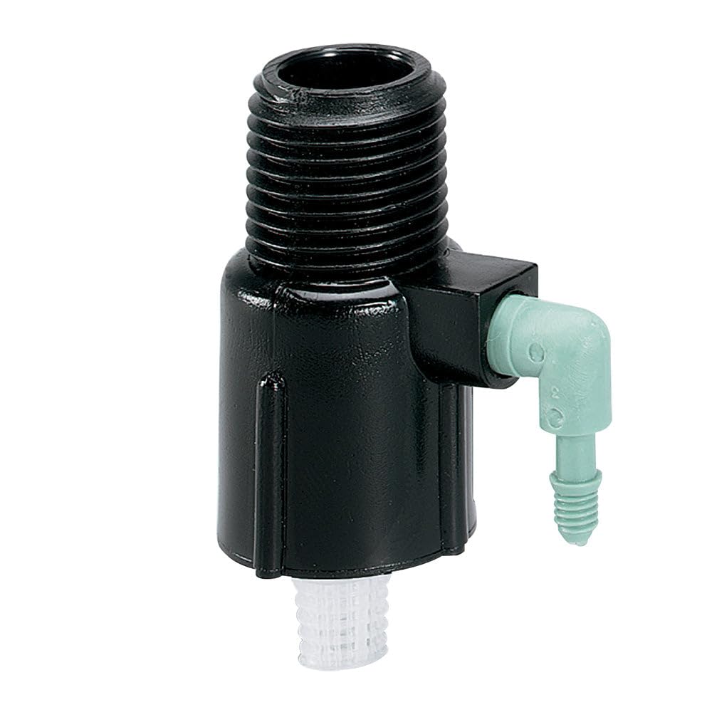Orbit 5-pack drip manifold top view for precise spot watering in beds and containers