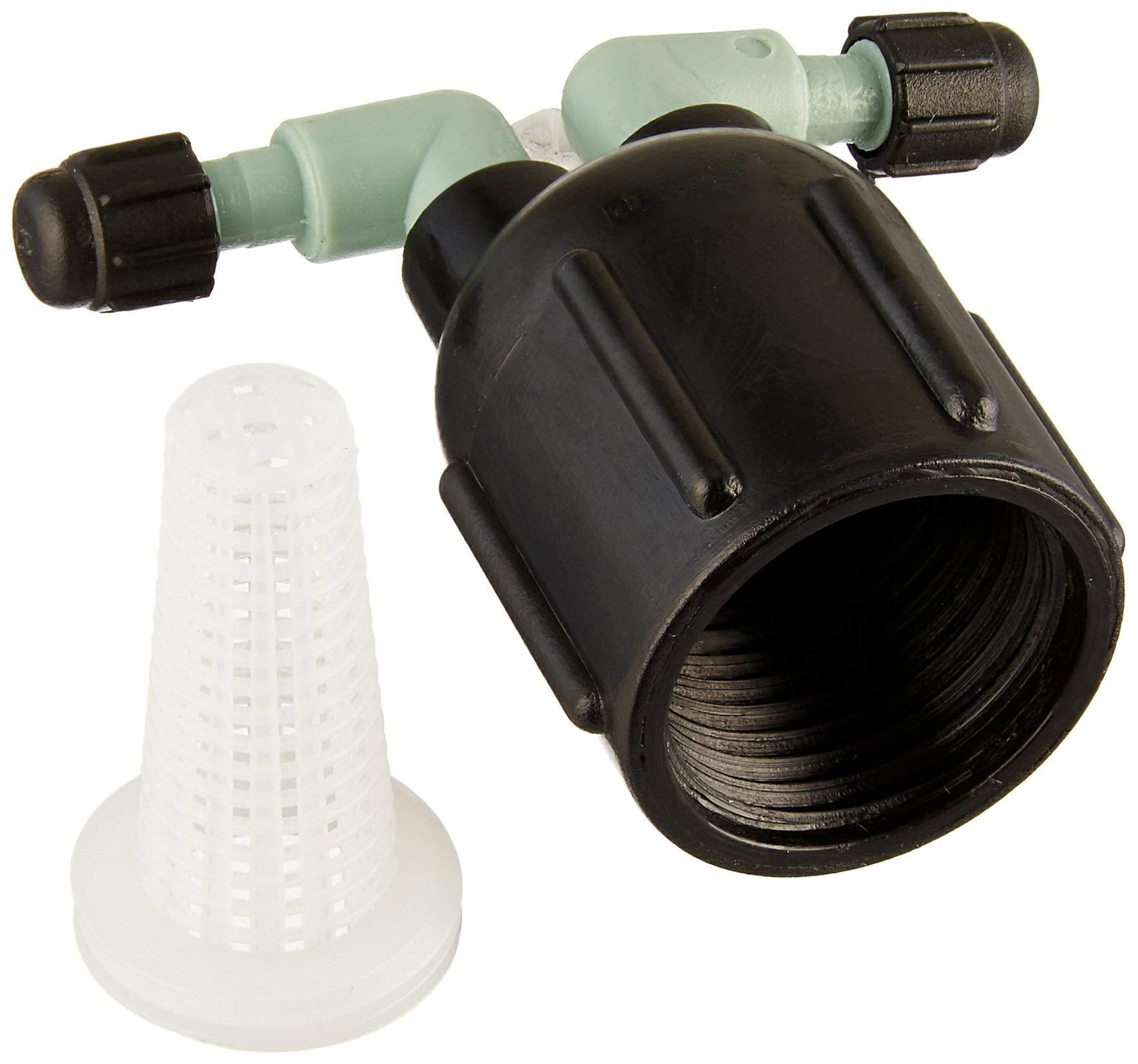 Orbit DripMaster 2-Port manifold top view with rotatable barbs