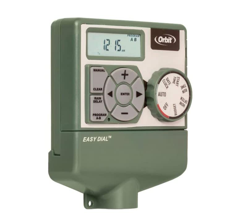 Orbit Easy Dial 6-Station Indoor Controller wiring terminals for straightforward installation.