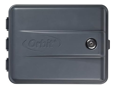 Swing panel access on Orbit timer enabling easy wiring during setup.