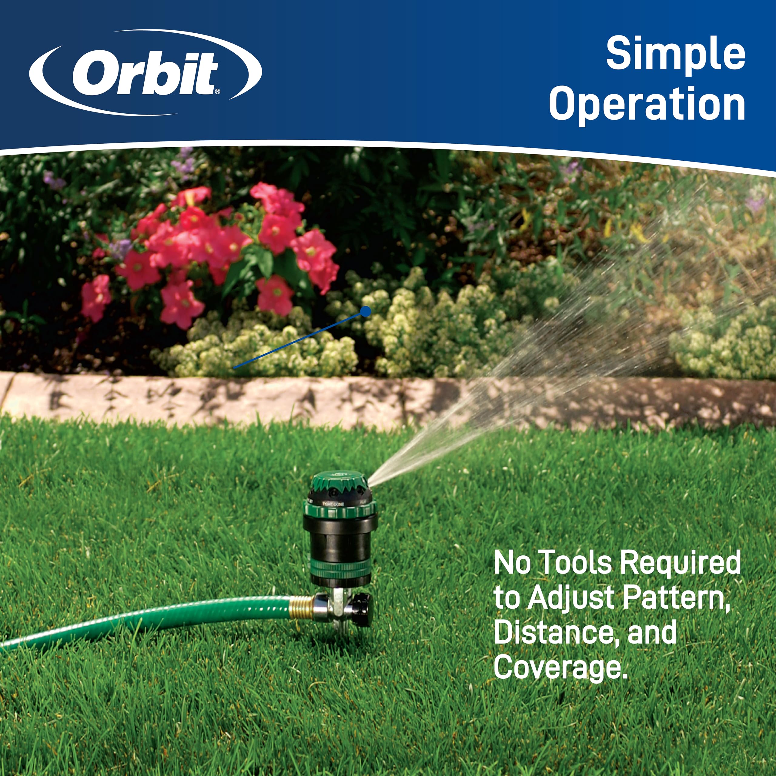 Orbit H2O-Six gear drive offers six patterns for diverse yards