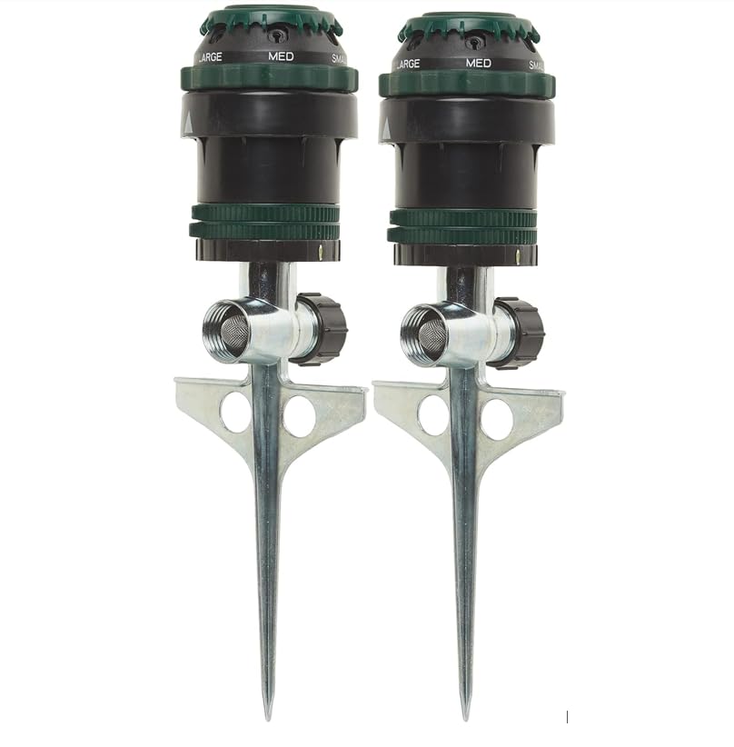 Orbit H2O-Six Gear Drive Sprinkler - easy out-of-box setup for fast watering