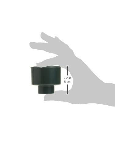 Orbit hose-end shower wand head close-up highlighting durable metal construction.