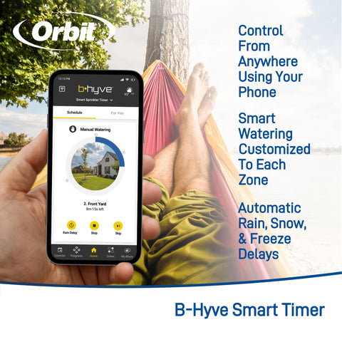 Orbit hose faucet to irrigation conversion kit turns any faucet ready.