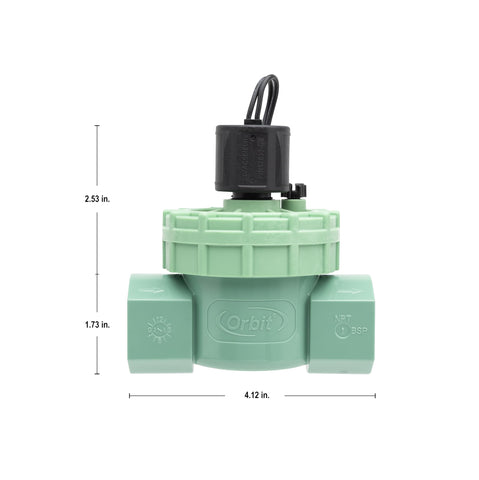 Orbit jar-top valve diaphragm access demonstrates tool-free maintenance.