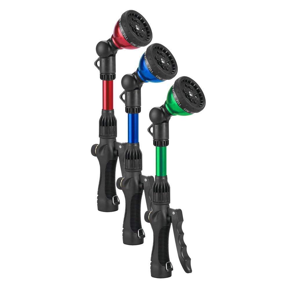 Orbit lightweight metal wand with rubber grip supports comfortable, extended watering sessions