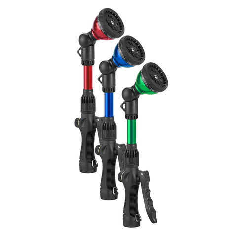 Orbit lightweight metal wand with rubber grip supports comfortable, extended watering sessions