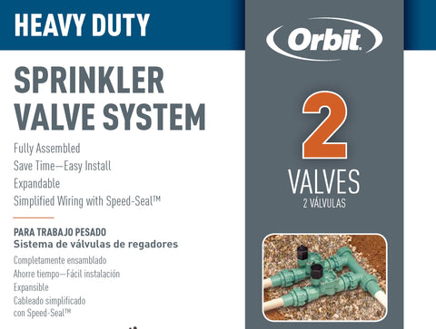 Orbit manifold mounted on valve box base for clean installation.