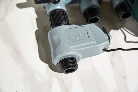 Orbit manual watering access demonstrates quick testing of zones.