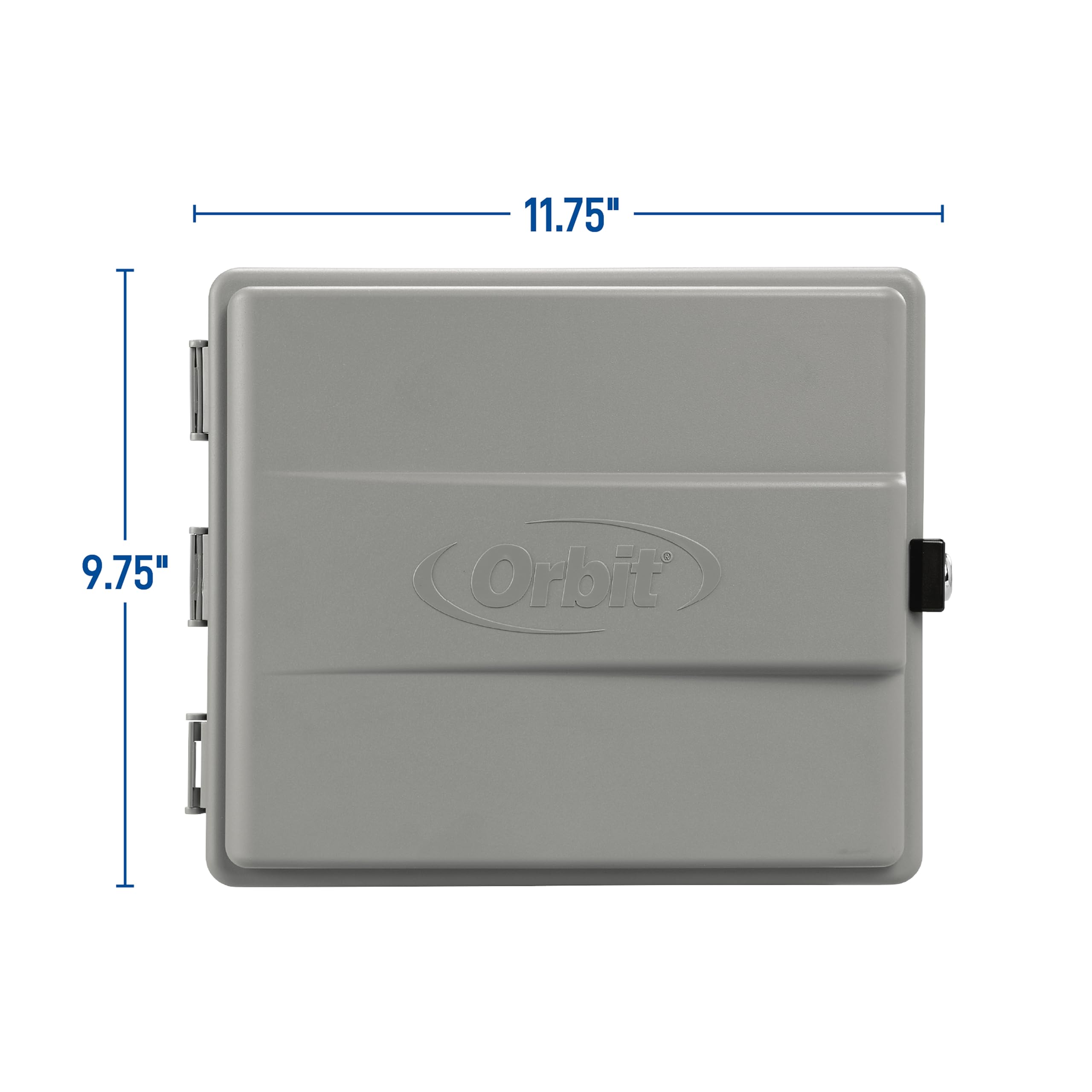 Orbit Outdoor Sprinkler Cabinet door open demonstrates easy access for maintenance.