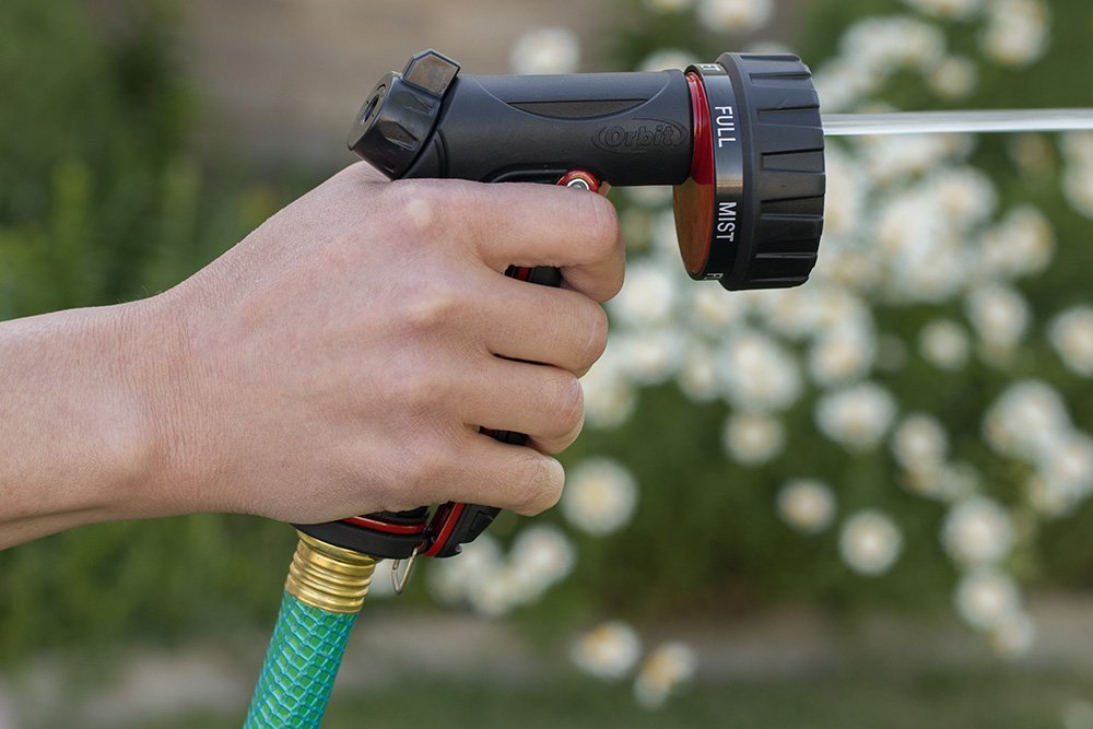 Orbit 56512 Pattern Nozzle showing the soft touch dial for easy pattern selection