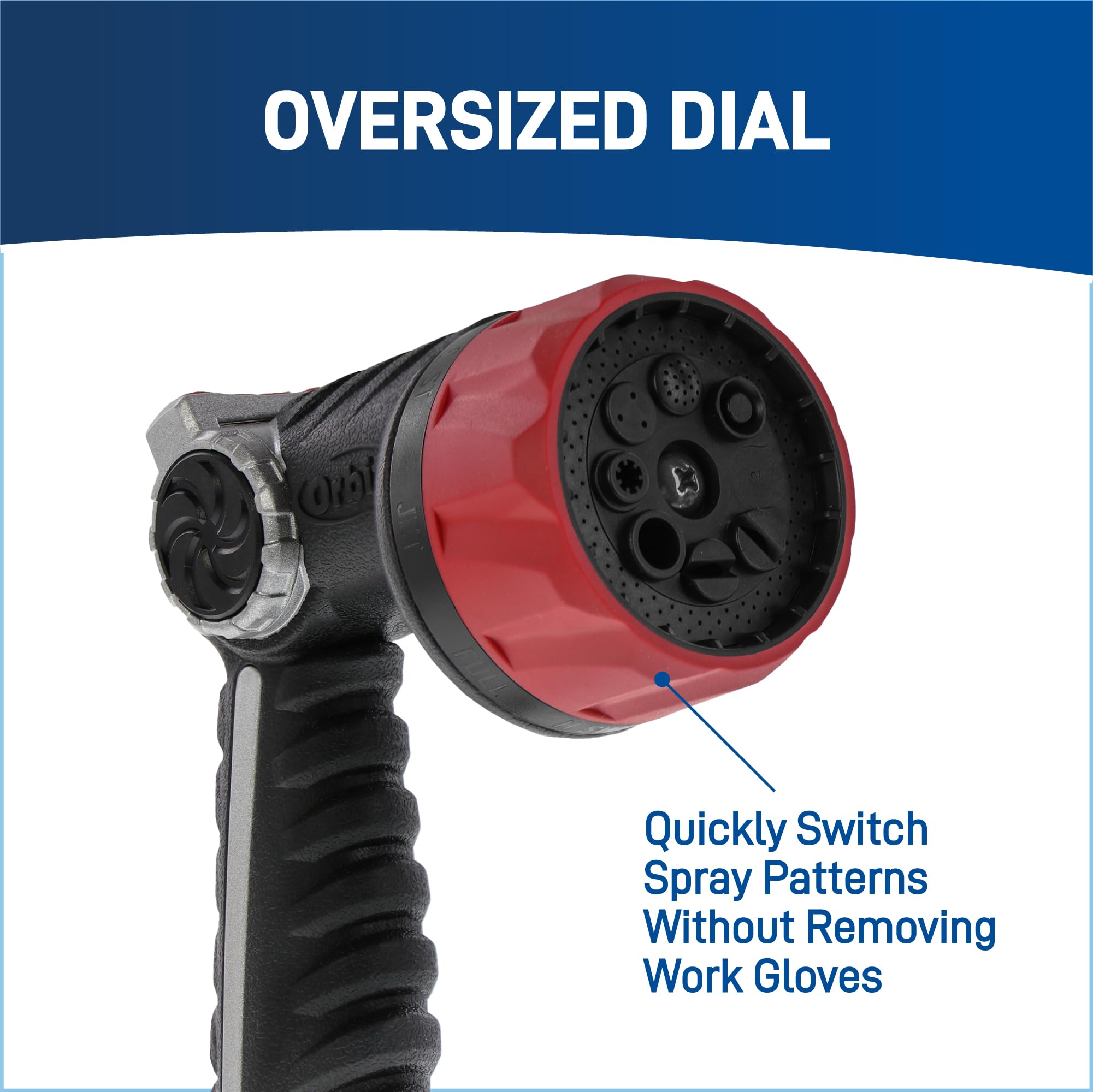 Orbit Pro Series easy-clean design keeps nozzle ready after use