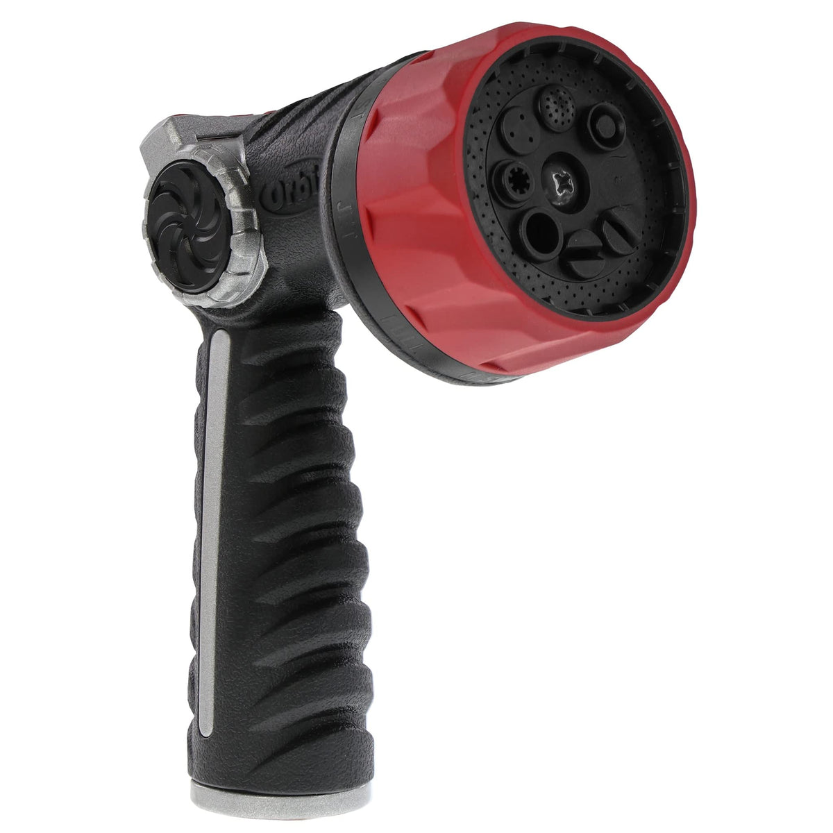 Orbit Pro Series thumb control nozzle front view showing ergonomic grip and precise flow control