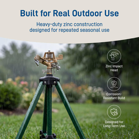 Orbit professional-grade sprinkler suitable for homeowners and contractors.