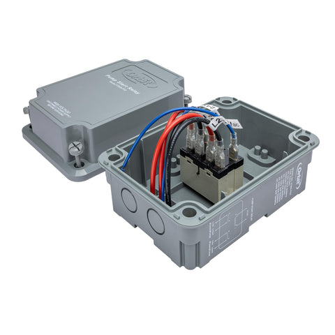 Orbit pump-start-relay with pond pump for flexible water sources