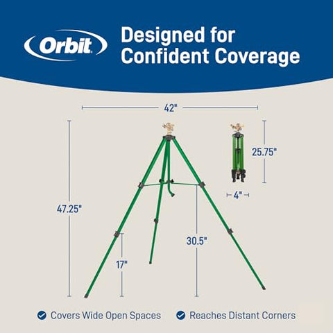 Orbit sprinkler system ideal for residential yards and contractor projects.