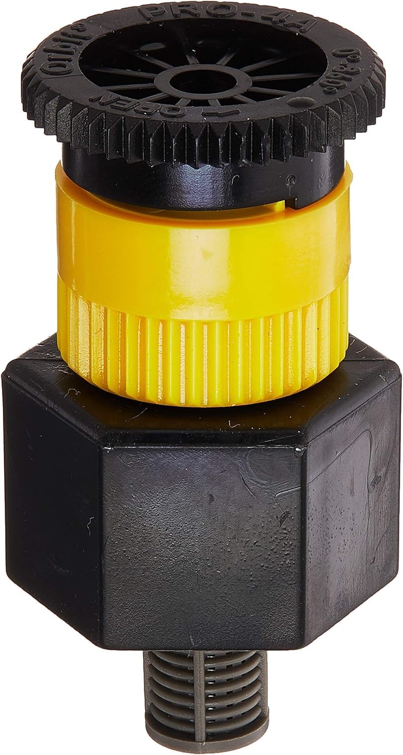 Orbit shrub head sprinkler adapter front view for easy installation.