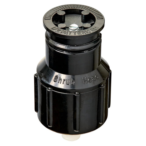 Orbit Shrub Sprinkler Head with built-in filter prevents clogs during irrigation