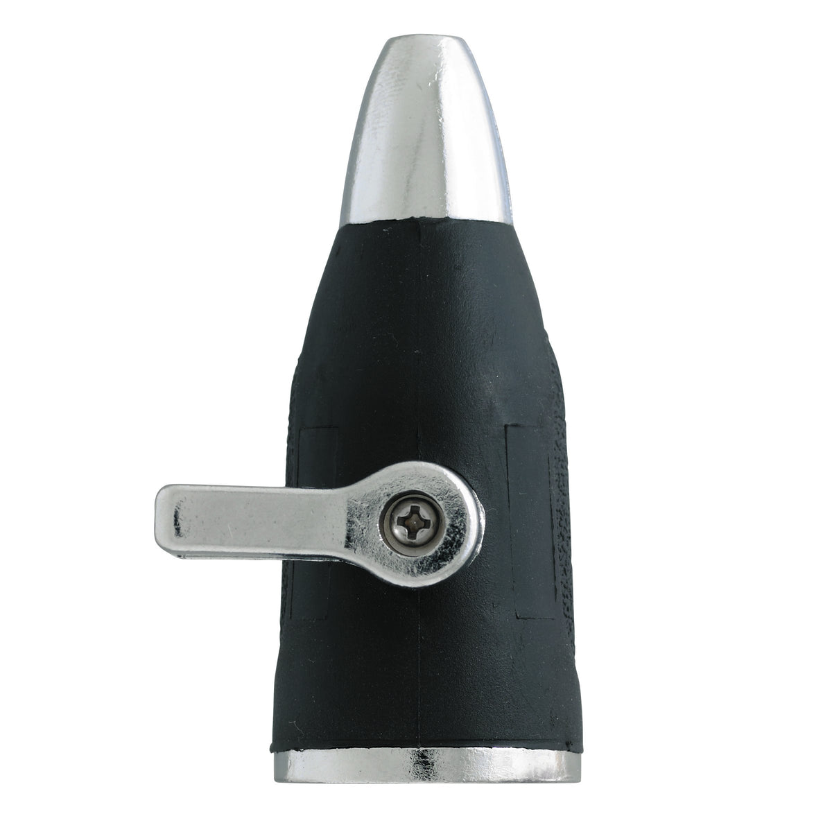 Orbit SunMate hose-end sweeper nozzle closeup with powerful jet spray for debris removal.