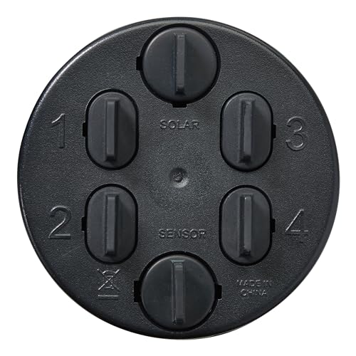 Orbit timer display showing programming options for multi-zone watering