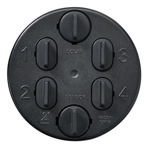 Orbit timer display showing programming options for multi-zone watering
