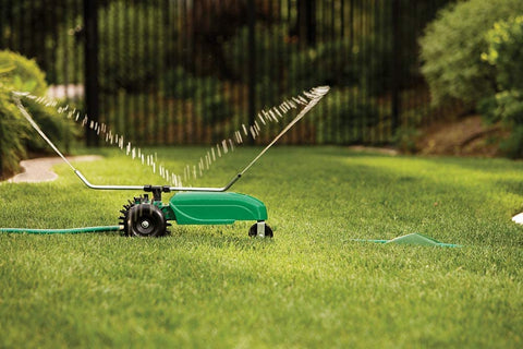 Orbit Traveling Sprinkler motor assembly supports smooth lawn coverage.
