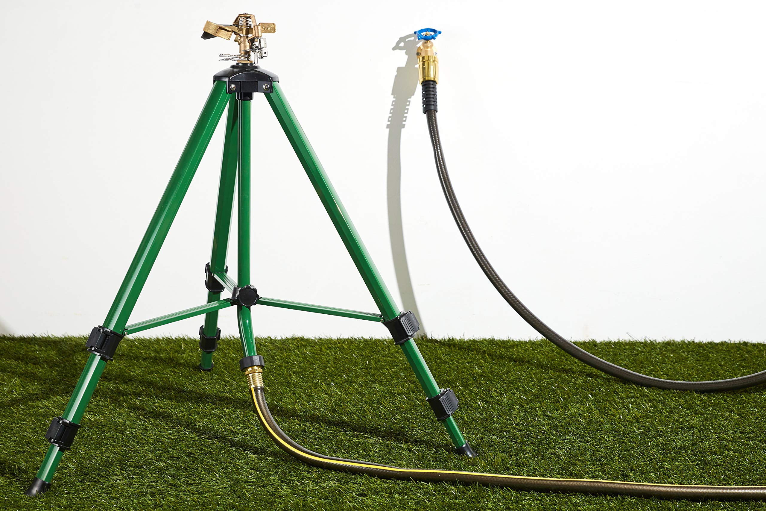 Orbit adjustable tripod base rises from 22 to 48 inches for versatile placement.