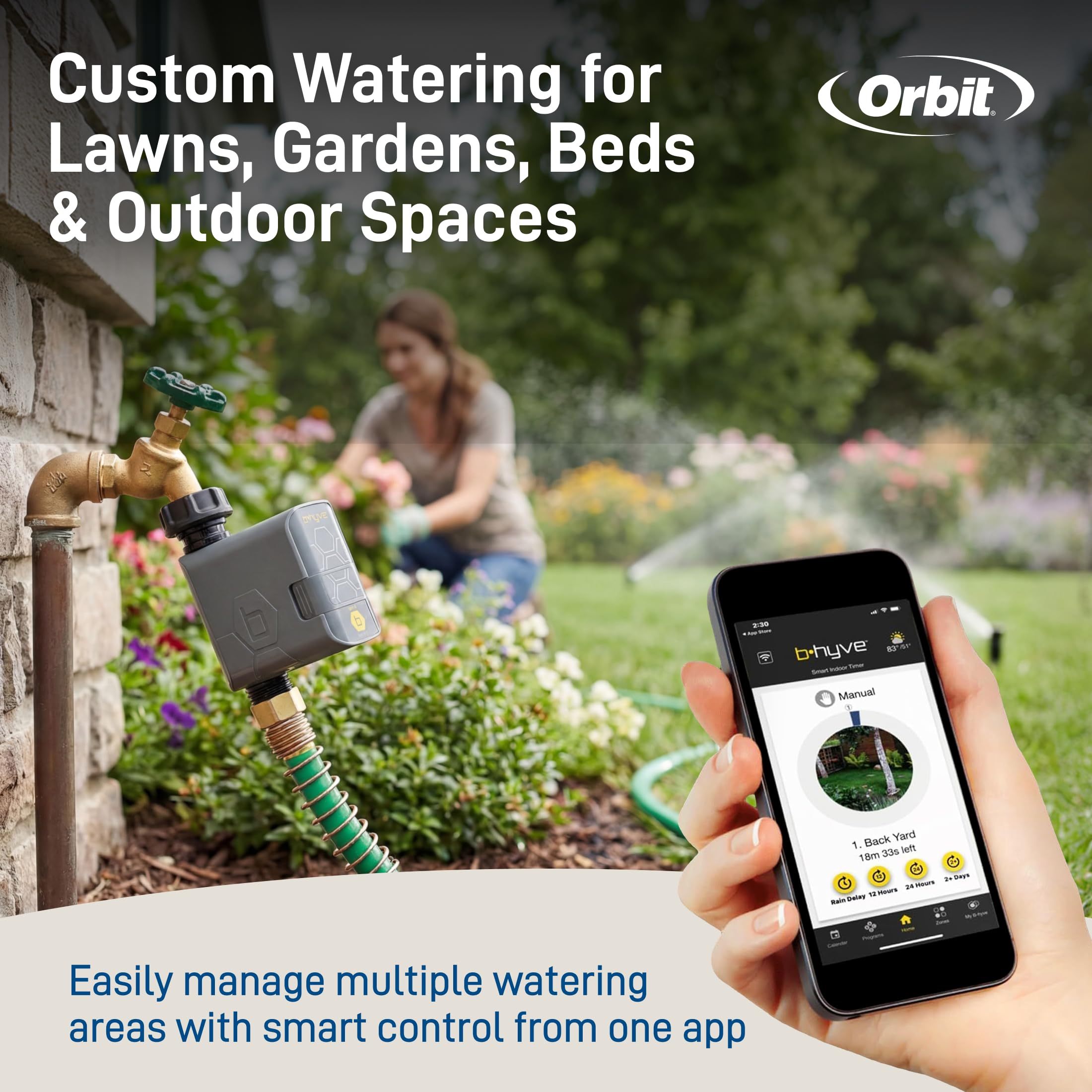 Orbit water-conservation feature helps reduce waste during watering