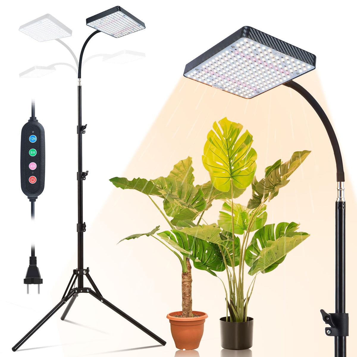 Orchbloom 25W grow light on a sturdy stand for adjustable indoor illumination.