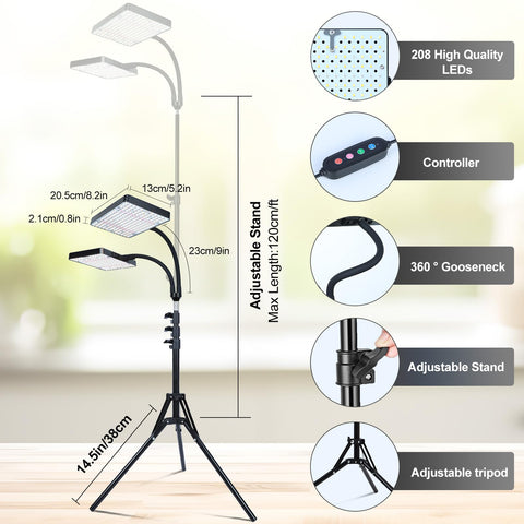 Adjustable height stand by Orchbloom suitable for shelves or floor setups.