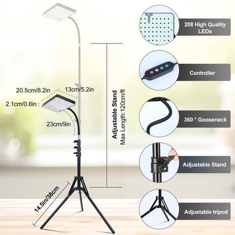 Orchbloom eye-friendly design mimics noon sunlight for comfortable usage.
