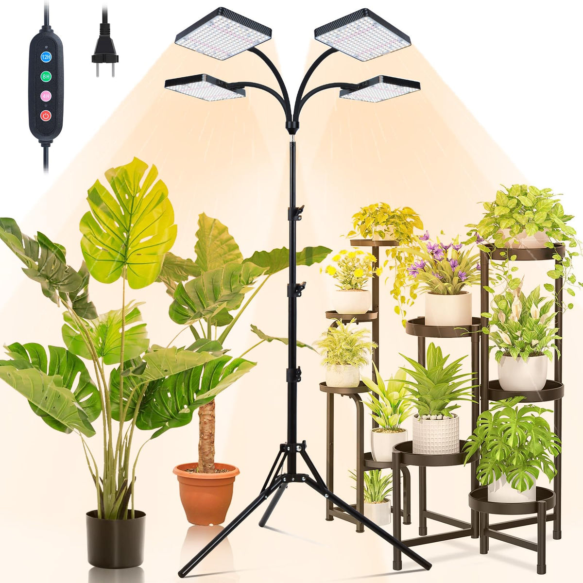 Orchbloom grow light stand corner setup for indoor plants and growth