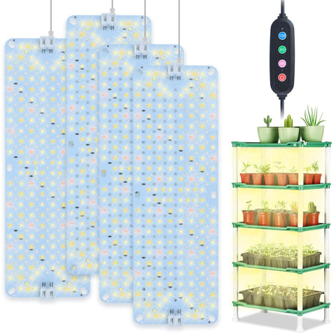 Orchbloom panel grow lights setup on a shelf for easy indoor gardening