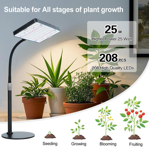Orchbloom full-spectrum glow for indoor plants on desk