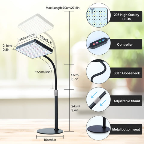 Orchbloom height-adjustable stand at 16-24 inches