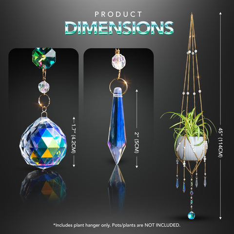 ORCHID AURA glass crystal ball sun catcher sparkles in bright windows.