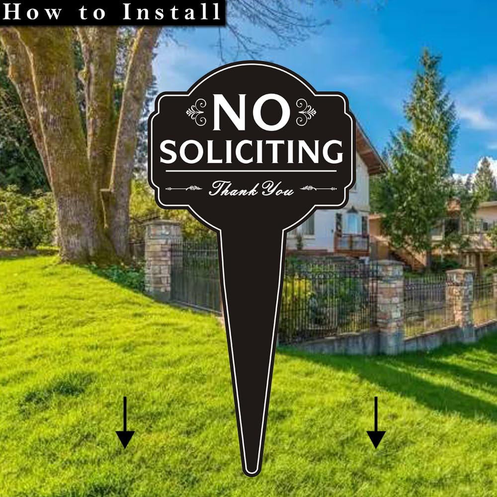 Oreadex aluminum no-solicitation sign stays rust-free in all weather conditions.