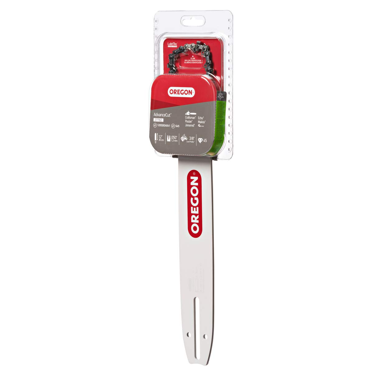 Oregon 12 inch bar and S45 chain assembly boosts home cutting precision