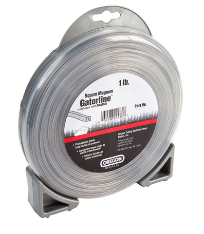 Oregon 22-470 Magnum Gatorline square trimmer line donut packaging enables durable, efficient cutting.