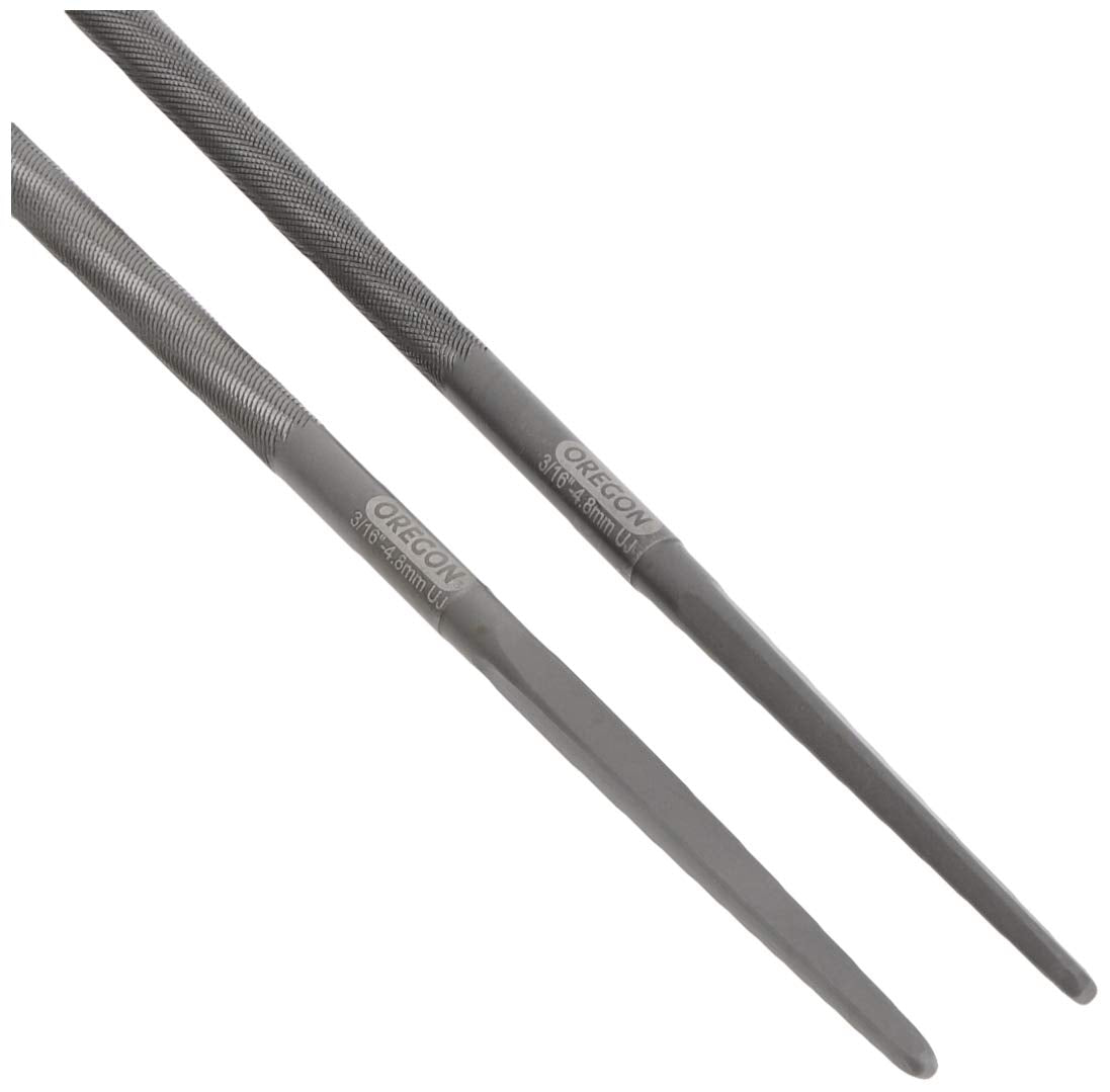 Oregon 23727 double-cut design resists clogging during sharpening