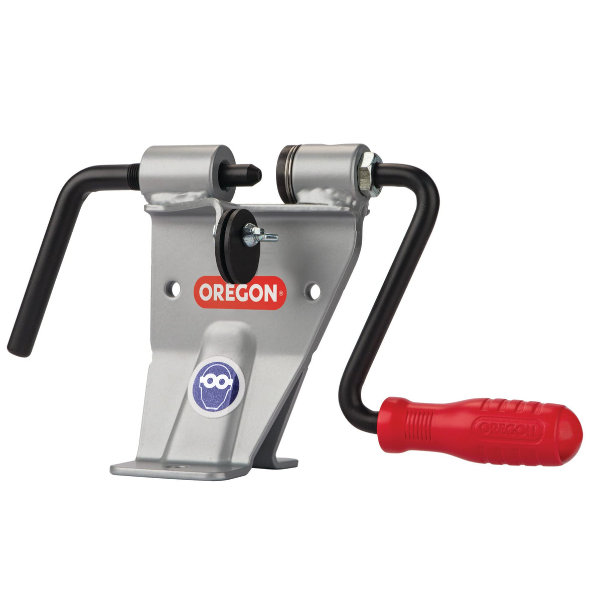 Oregon 24549B bench rivet spinner front view for precise rivet spins
