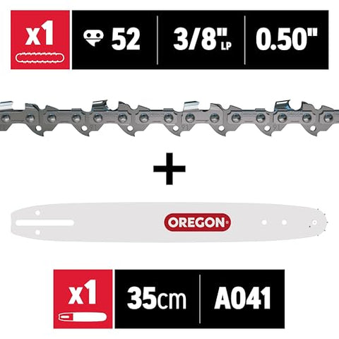 Oregon 27856 AdvanceCut S52 chain provides low-profile cuts with control.