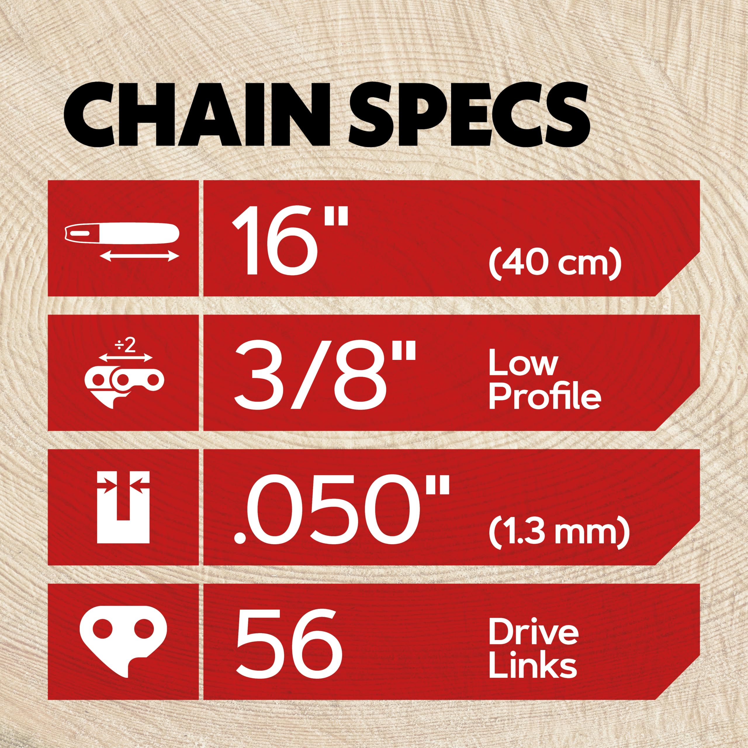 Oregon 3-pack chainsaw chain 3-8 pitch low-profile focus on design