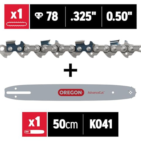 Oregon 37977 AdvanceCut bar with small-radius nose improves durability and control.