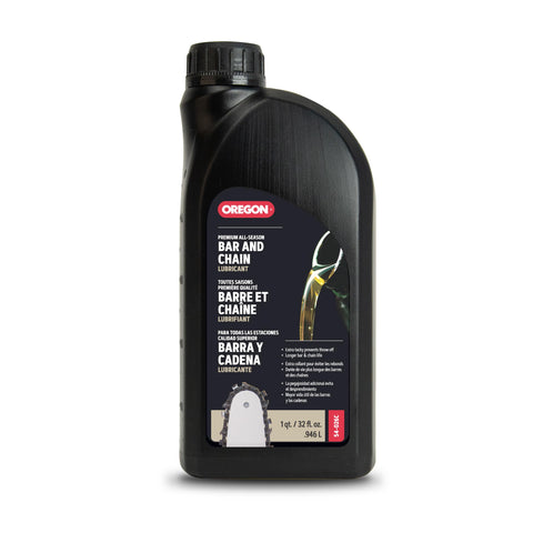 Oregon 54-026C bar and chain lubricant bottle ready for all-season use and smoother operation