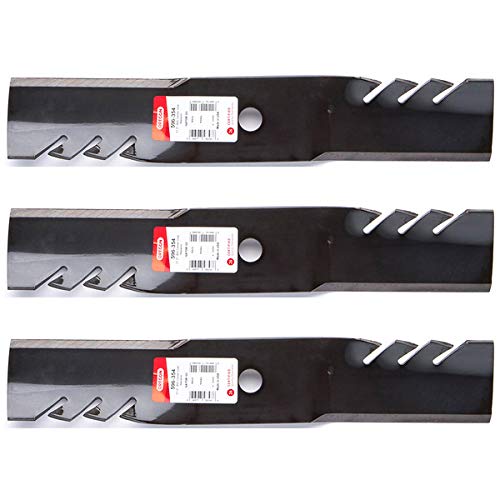 Oregon 596-354 G5 Gator blade pack for John Deere compatibility boosts cutting performance.