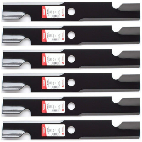 Oregon 6PK 92-030 blade for Exmark 52in Radius E-Series, front view, for precise, even cutting